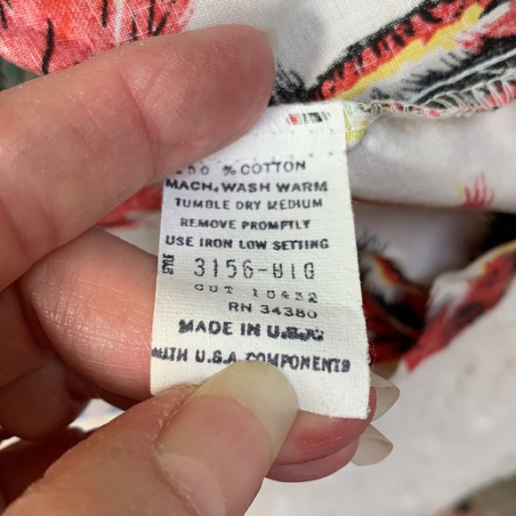 🔥Fabulous Vintage Tropical Cotton Button Down XL - Picture 8 of 8
